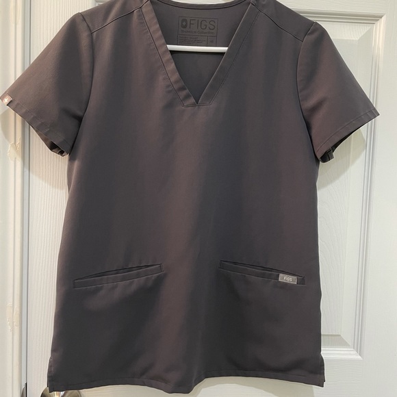 Figs Charcoal Casma top XS